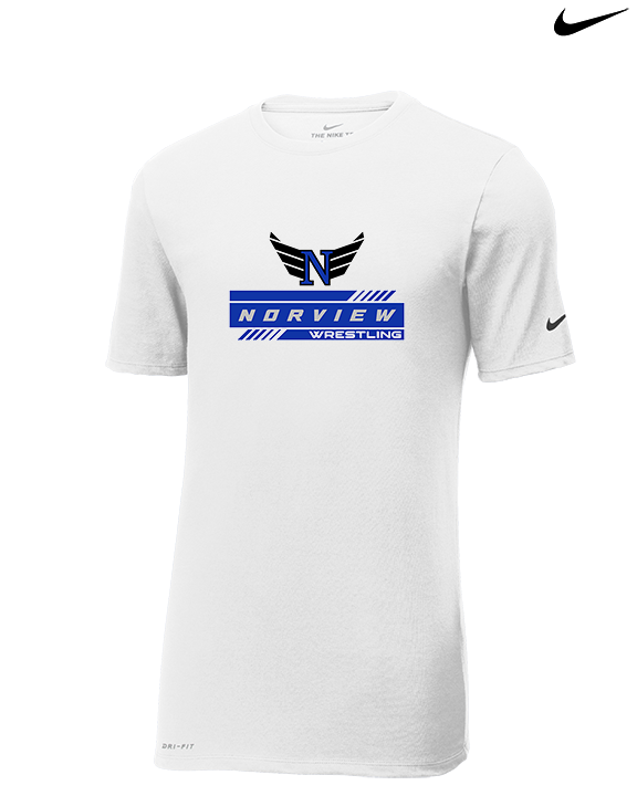 Norview HS Wrestling Logo - Mens Nike Cotton Poly Tee