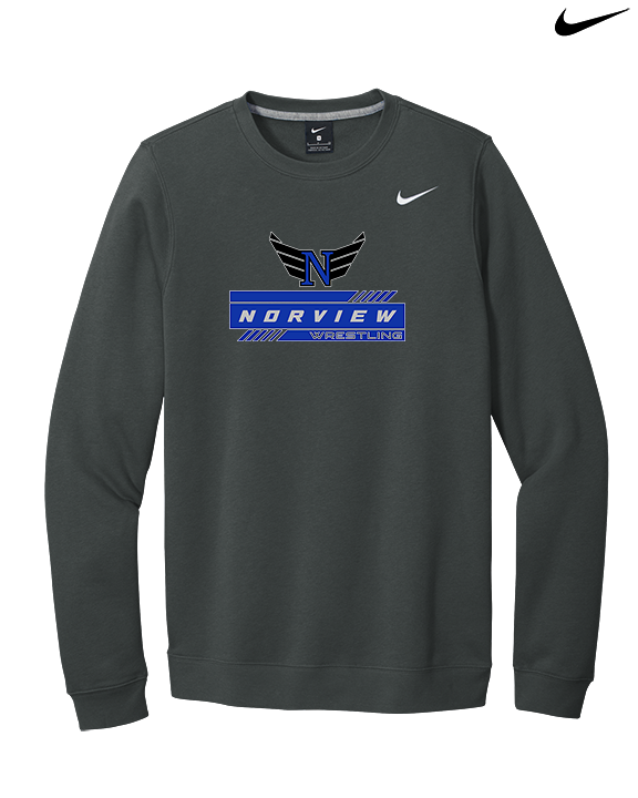 Norview HS Wrestling Logo - Mens Nike Crewneck