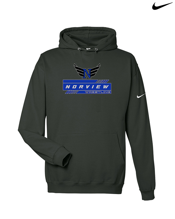 Norview HS Wrestling Logo - Nike Club Fleece Hoodie