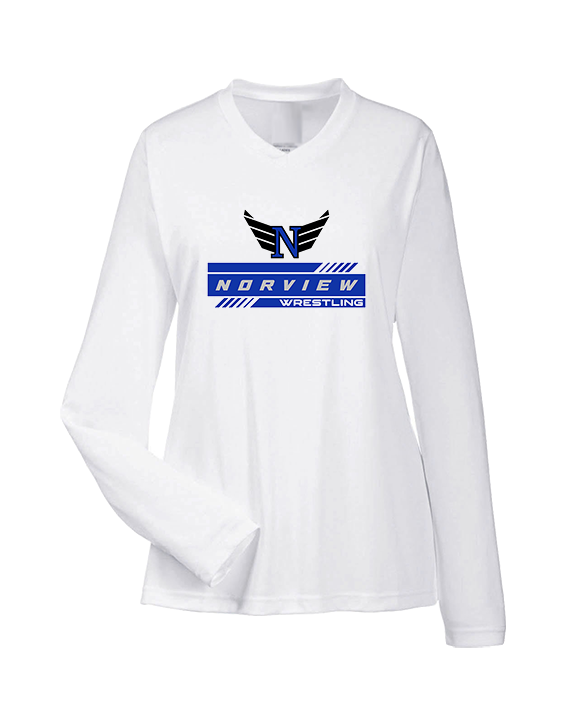 Norview HS Wrestling Logo - Womens Performance Longsleeve