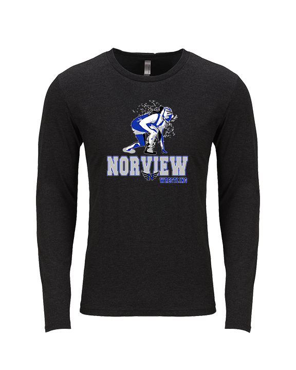 Norview HS Wrestling Wrestling - Tri-Blend Long Sleeve