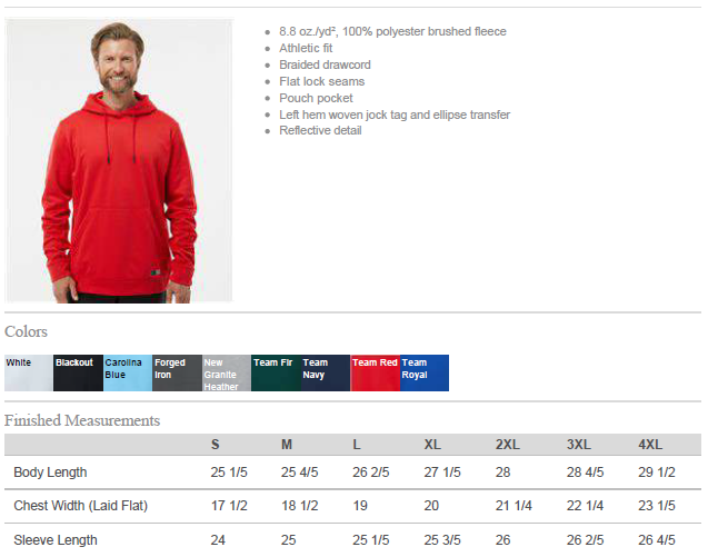 Inderkum HS Flag Football Curve - Oakley Performance Hoodie