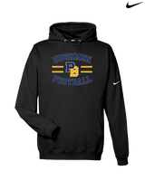 Pine Bush HS Football Curve - Nike Club Fleece Hoodie