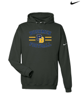 Pine Bush HS Football Curve - Nike Club Fleece Hoodie