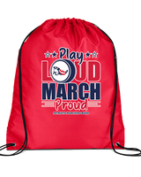 Pittston Area HS Marching Band Play Loud - Drawstring Bag