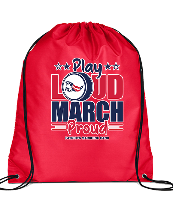 Pittston Area HS Marching Band Play Loud - Drawstring Bag