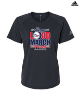 Pittston Area HS Marching Band Play Loud - Womens Adidas Performance Shirt