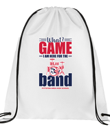 Pittston Area HS Marching Band What Game - Drawstring Bag