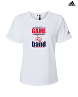 Pittston Area HS Marching Band What Game - Womens Adidas Performance Shirt