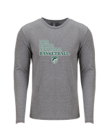 Poway HS Girls Basketball Eat Sleep - Tri-Blend Long Sleeve