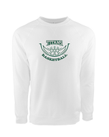 Poway HS Girls Basketball Outline v2 - Crewneck Sweatshirt