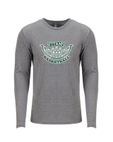 Poway HS Girls Basketball Outline v2 - Tri-Blend Long Sleeve