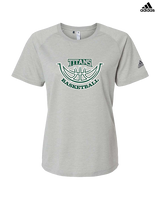 Poway HS Girls Basketball Outline v2 - Womens Adidas Performance Shirt