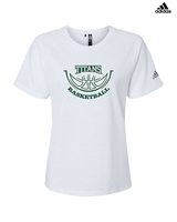 Poway HS Girls Basketball Outline v2 - Womens Adidas Performance Shirt