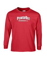PowerBat Baseball Main Logo 2 Red - Cotton Longsleeve
