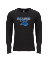 Pratt Community College Flag Football Dad - Tri-Blend Long Sleeve