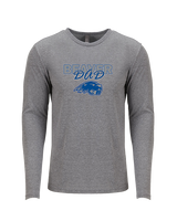 Pratt Community College Flag Football Dad - Tri-Blend Long Sleeve