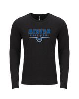 Pratt Community College Flag Football Design - Tri-Blend Long Sleeve