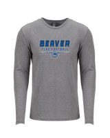 Pratt Community College Flag Football Design - Tri-Blend Long Sleeve