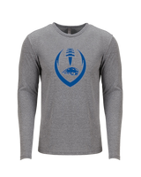 Pratt Community College Flag Football Full Football - Tri-Blend Long Sleeve