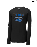 Pratt Community College Flag Football Laces - Mens Nike Longsleeve