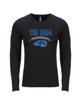 Pratt Community College Flag Football Laces - Tri-Blend Long Sleeve