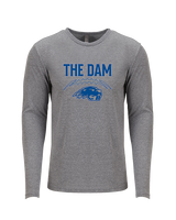 Pratt Community College Flag Football Laces - Tri-Blend Long Sleeve