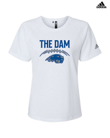 Pratt Community College Flag Football Laces - Womens Adidas Performance Shirt