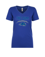 Pratt Community College Flag Football Laces - Womens Vneck