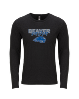 Pratt Community College Flag Football Mom - Tri-Blend Long Sleeve