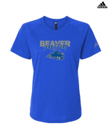 Pratt Community College Flag Football Mom - Womens Adidas Performance Shirt