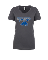 Pratt Community College Flag Football Mom - Womens Vneck