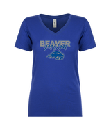 Pratt Community College Flag Football Mom - Womens Vneck