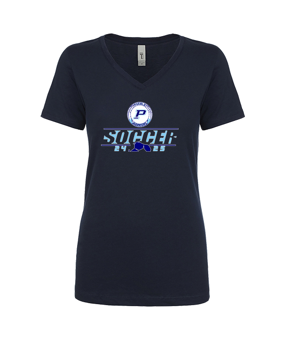 Pueblo HS Boys Soccer Lines - Womens Vneck