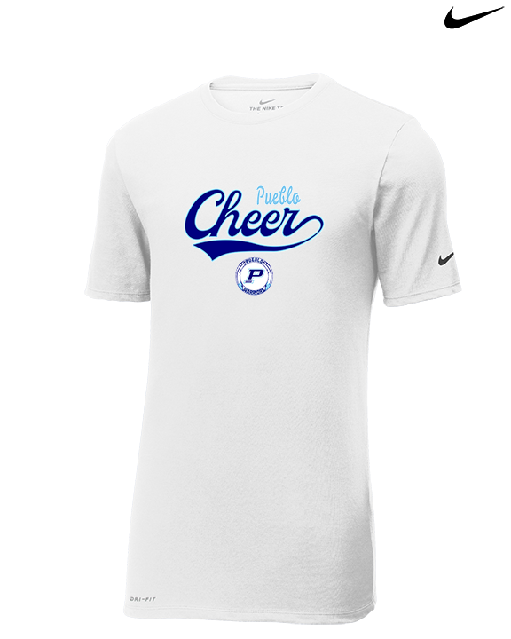 Pueblo HS Cheer Banner - Mens Nike Cotton Poly Tee