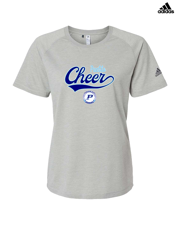 Pueblo HS Cheer Banner - Womens Adidas Performance Shirt
