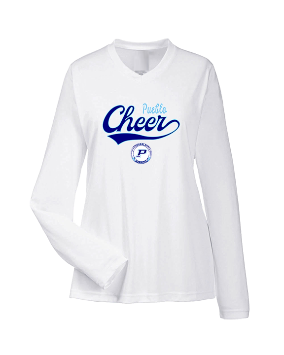 Pueblo HS Cheer Banner - Womens Performance Longsleeve