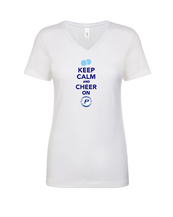 Pueblo HS Cheer Keep Calm - Womens Vneck