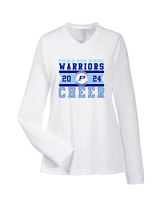 Pueblo HS Cheer Stamp - Womens Performance Longsleeve