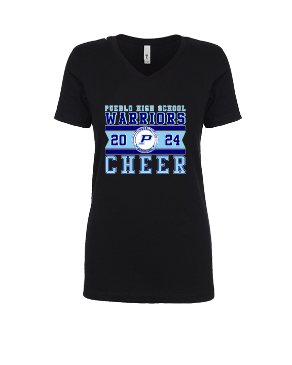 Pueblo HS Cheer Stamp - Womens Vneck