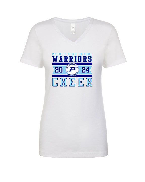 Pueblo HS Cheer Stamp - Womens Vneck