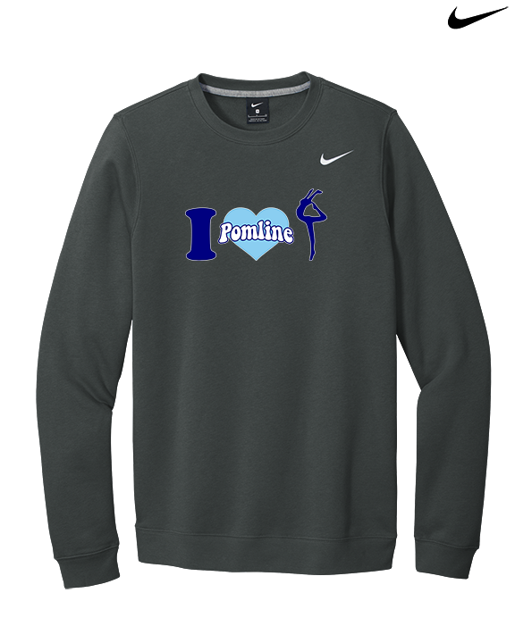 Pueblo HS Pom I Heart Pom - Mens Nike Crewneck