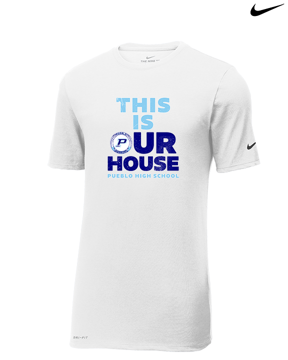 Pueblo HS Pom TIOH - Mens Nike Cotton Poly Tee