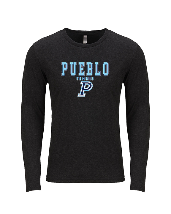 Pueblo HS Tennis Block - Tri-Blend Long Sleeve