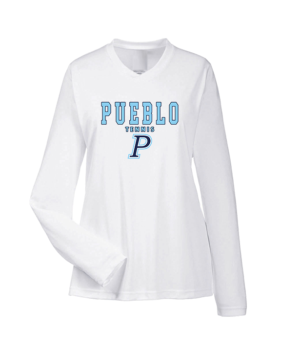 Pueblo HS Tennis Block - Womens Performance Longsleeve