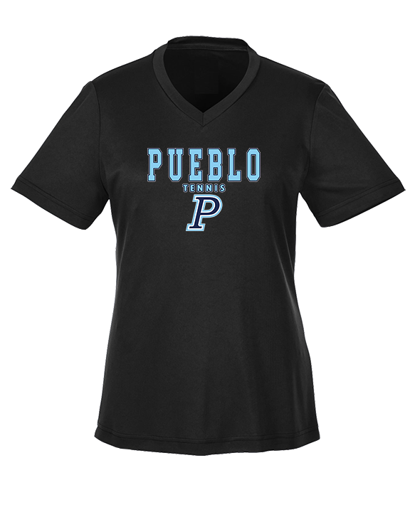 Pueblo HS Tennis Block - Womens Performance Shirt