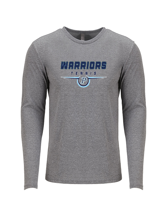 Pueblo HS Tennis Design - Tri-Blend Long Sleeve