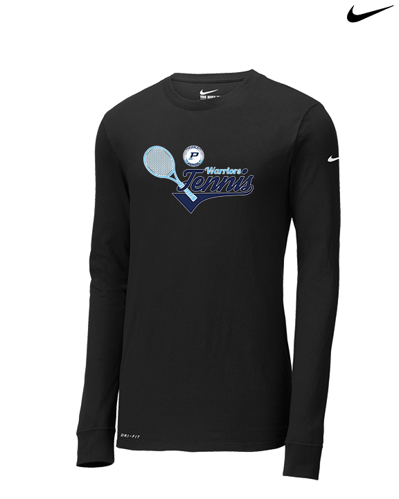 Pueblo HS Tennis Swirl - Mens Nike Longsleeve