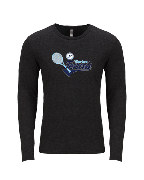 Pueblo HS Tennis Swirl - Tri-Blend Long Sleeve