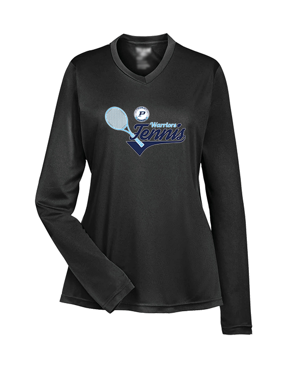 Pueblo HS Tennis Swirl - Womens Performance Longsleeve